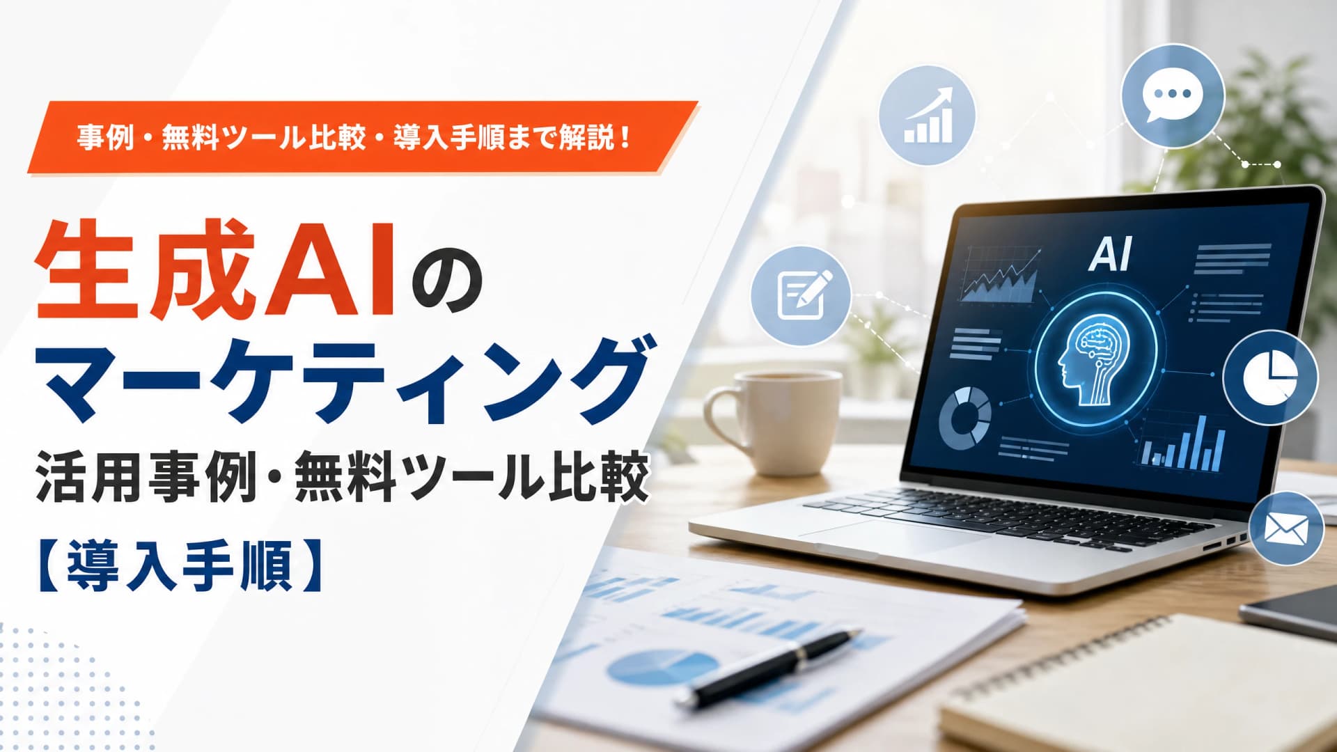 生成AIのマーケティング活用事例・無料ツール比較【導入手順】
