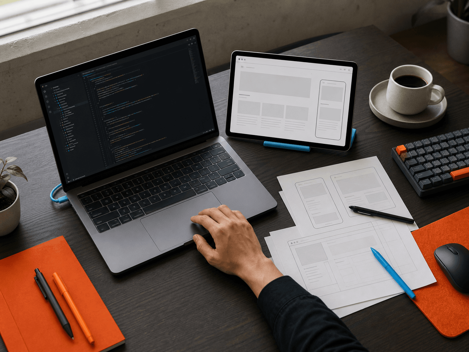 Web Development & Next.js abstract 3D visualization